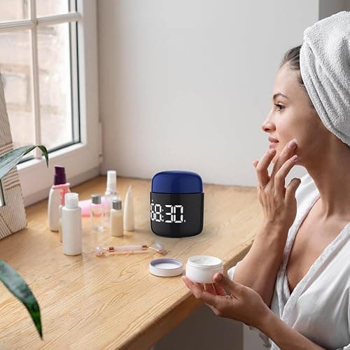 Large Display Digital Timer Stopwatch, Retro Manual Twist Table Count Down & Up Game Timer, Easy to use, Night Light Silent & Sound Timers for ADHD Study Work Kitchen Classroom Yoga Gym (Navy) thumbnail 2