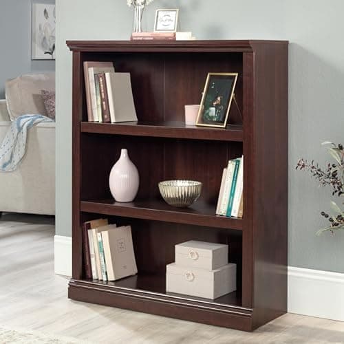 Sauder Miscellaneous Storage 3-Shelf Bookcase/ Book shelf, Select Cherry finish - Select Cherry Finish thumbnail 2