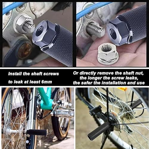 SMALLSTARIII Bike Pegs 2Pcs Aluminum Alloy Anti-Skid Lead Foot Bicycle Pegs 3/8 inch Axles thumbnail 4