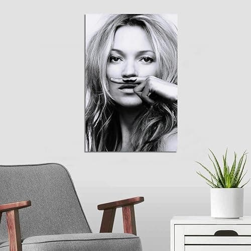 Kate Moss Black And White Pretty Art Posters Poster Decorative Painting Canvas Wall Art Living Room Posters Bedroom Painting 16x24inch(40x60cm) thumbnail 7