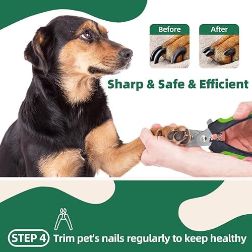 KUEIOX Pet Grooming Kit - 7 PCS Green Deshedding Brush Set with Undercoat Rake, Slicker Brush, Bath Brush & Nail Clipper for Short & Long-Haired Dogs and Cats thumbnail 5