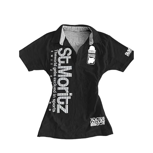 Y2k Grunge Polo Collared Shirts Women Button Down Crop Top 2000s Emo Vintage Streetwear Summer - Image 1
