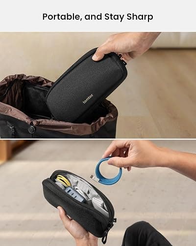 tomtoc Electronics Organizer Travel Case, Water Resistant Travel Bag Cable Organizer for Essentials, Tech Pouch Accessories Carry Storage for Cord, Phone, Cables, Airpods, USB Flash Drive, Daily Items thumbnail 10