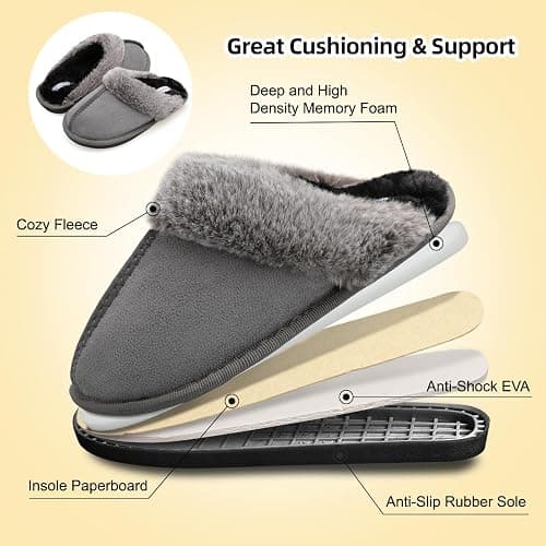 Besroad Kids Slippers Girls Boys Fuzzy House Slippers Warm Memory Foam House Shoes Soft Plush Bedroom Slippers Slides Indoor Outdoor thumbnail 6