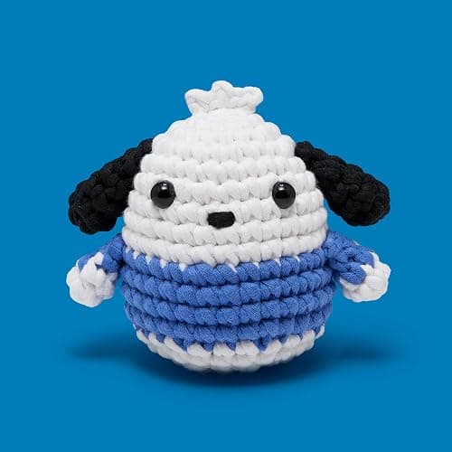 The Woobles Hello Kitty Crochet Kit - Beginners Wooble Crochet Animal Kit Crafts with Easy Peasy Yarn as seen on Shark Tank - with Step-by-Step Video Tutorials (Pochacco) thumbnail 2