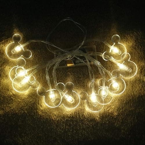 Penfly 1.65m 10LEDs Decorative Cartoon Animal Mouse Night Mood Light Romantic Lamp for Home Indoor Bedroom Party Festival Décor(Warm White) thumbnail 3