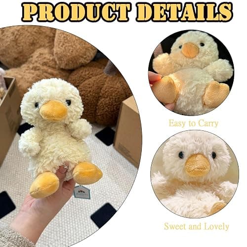 JNGTKL Duck Teddy, 15cm Duck Toy, Yellow Duck Plush, Soft Plush Toy, Sweet Duck Doll, Small Duck Lovely Doll, Warm Plush Duck Gifts For Valentine's Day Children's Day Birthday thumbnail 4