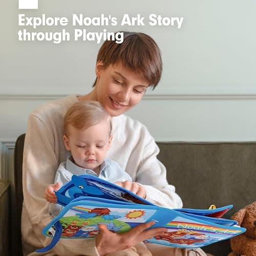 hahaland Noah's Ark Toy Busy Book for Toddlers 1-3 - Baptism Gifts for Boys Girls - Montessori Toys for 1 Year Old, Sensory Early Learning Educational One Year Old Boy Birthday Christmas Toddler Gifts thumbnail 7