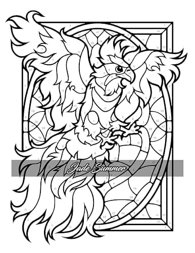 Color by Number Animals: Adult Coloring Book with Cats, Dogs, Birds, Butterflies, Horses, Sloths, and Many More for Stress Relief and Relaxation thumbnail 37