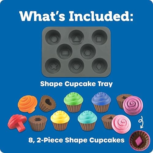 Learning Resources Smart Snacks Shape Sorting Cupcakes - Toddler Girl And Boys Toys, Play Food, Toy Kitchen Accesories, Fine Motor Skills, Preschool Montessori, Shape Sorter , Kids Birthday thumbnail 6