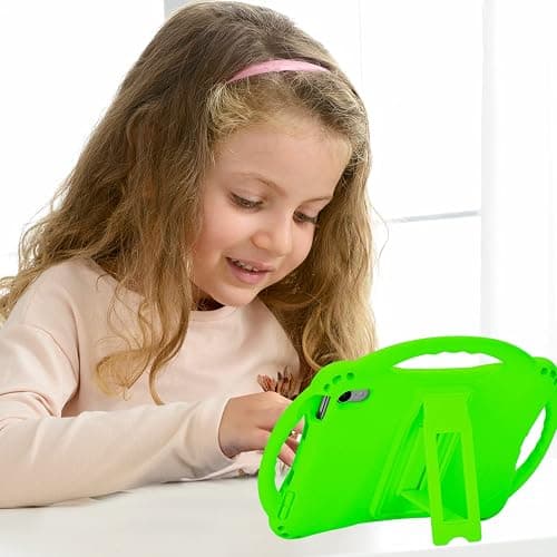 TopEsct Kids Case for iPad mini 7 (A17 Pro) 2024 /iPad Mini6 2021, Shockproof Silicone Cover with Handle Stand for 8.3" iPad mini 6th/7th Gen,Green thumbnail 6