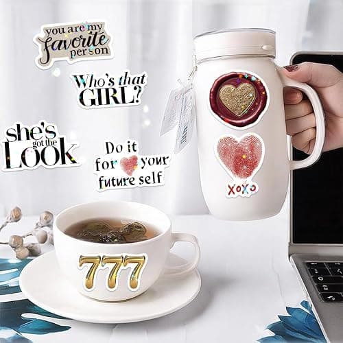 100Pcs Y2K Aesthetic Stickers, Aesthetic Cool Downtown Lucky Girls Stickers, Trendy Holographic Waterproof Sticker for Water Bottles Laptop Kindle Computer Scrapbook Journal Party Favors (Holographic) thumbnail 7