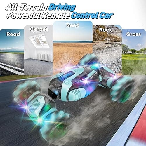 ZMMB Gesture Sensing RC Stunt Car - Best Gifts for Boys 6-12 Year Old 360° Rotating 4WD Remote Control Transform Hand Controlled Car Birthday Presents for Kids Age 7 8 9 10 11 yr thumbnail 6
