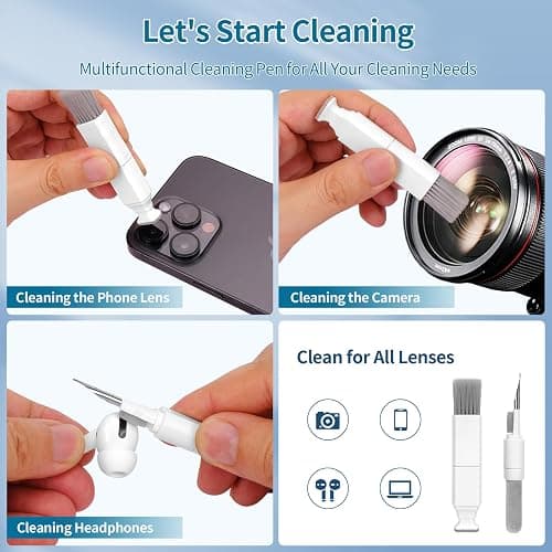 Keyboard Cleaner Laptop Cleaning Kit - All in One Computer Tech Cleaning Brush, Multi-Function Pc Accessories with Airpod Cleaning Kit, Electronic Laptop Screen Cleaner for MacBook, iPhone, Gaming thumbnail 6