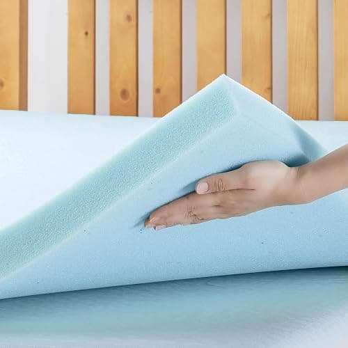 Best Price Mattress 2-inch Ventilated Gel Memory Foam Topper - Twin, Blue thumbnail 4