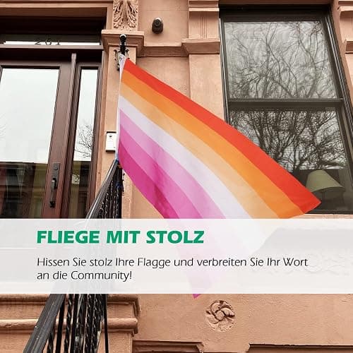 MOGADEE® Lesbian Flag, 90x150cm Pride Flag für Indoor und Outdoor LGBTQ Events, Paraden und Dekorationen thumbnail 4