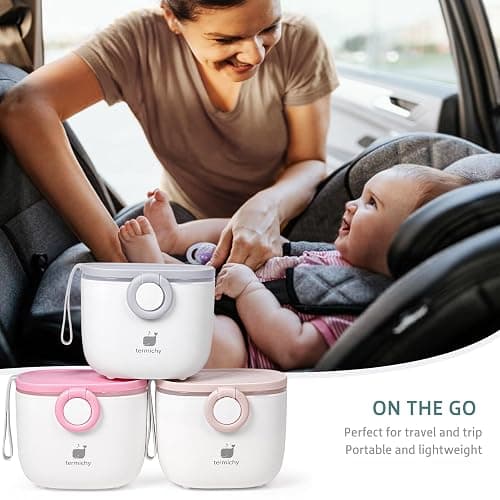 Termichy Baby Formula Dispenser, Portable Formula Dispenser Container with Scoop and Carry Handle for Travel Outdoor Activities for Baby Infant, 500ml thumbnail 6