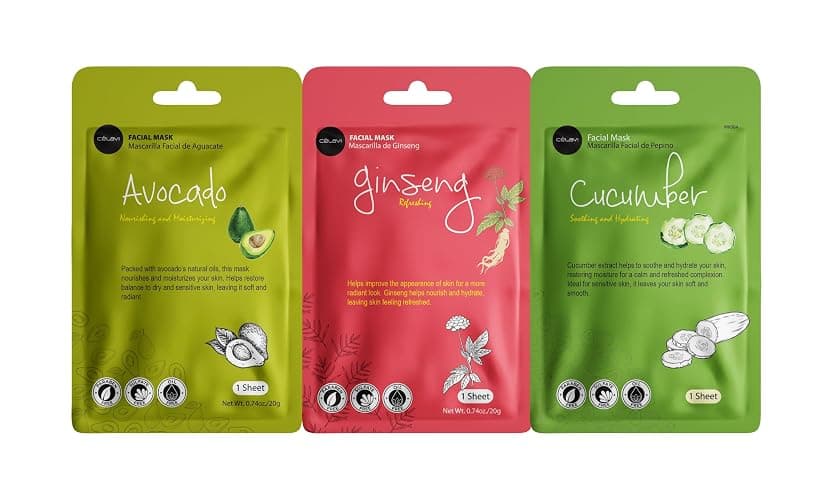 Celavi Essence Facial Sheet Face Mask Variety Set Classic Authentic Korean Moisturizing Skincare (12-Packs) thumbnail 6