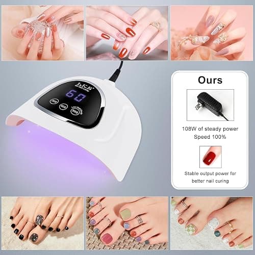 UV Nail Lamp, LKE 72W UV LED Nail Lamp Nail Dryer UV Light for Nails with 3 Timer Setting & LCD Touch Display Screen for Home and Salon Use thumbnail 7