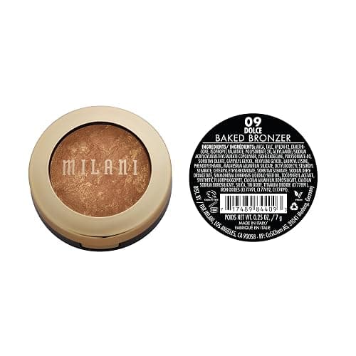Milani Bronzer Powder - Baked Bronzer Made in Italy, Bronzing Shimmer Highlighter Makeup for Contour -Dolce thumbnail 2