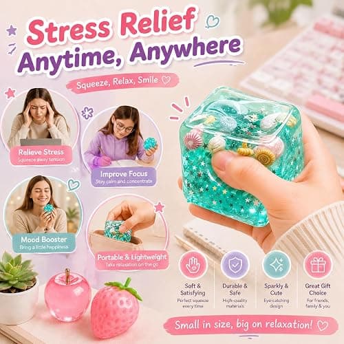8PCS Squishy Box Mystery Fun Set Pack, Blind Malt Sugar Creative Slow Return Squishies, Relief Hand Relax Desk Decor Party Favor Gifts for Adult (8PCS A) thumbnail 5