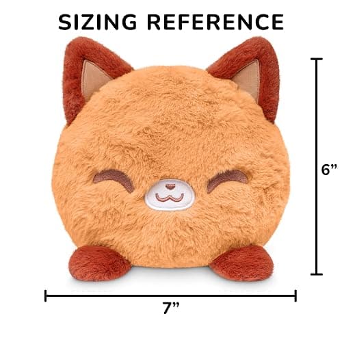 TeeTurtle Reversible 6" Fox Plushie - Comfy Cozy- Cute Kawaii Soft Fuzzy Stuffed Animal thumbnail 2