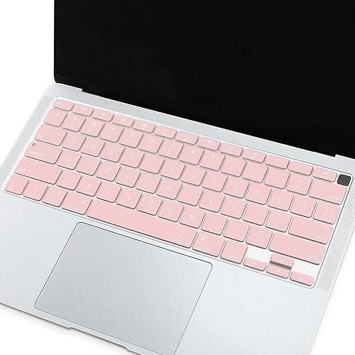 MOSISO Keyboard Cover Compatible with MacBook Air 13 inch 2022 2021 2020 Release A2337 M1 A2179 Retina Display with Touch ID Backlit Magic Keyboard, Waterproof Protective Silicone Skin, Rose Quartz thumbnail 6