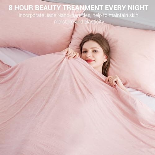 Elegear Revolutionary Cooling Blanket Throw Absorbs Heat to Keep Body Cool for Night Sweats, Arc-Chill 3.0 Cool Fiber Q-Max>0.5 for Hot Sleepers, Lightweight Summer Cold Blankets for Sleeping, Pink thumbnail 6