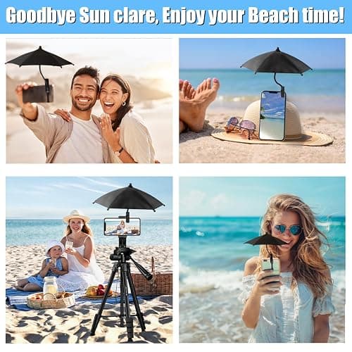 Phone Umbrella - Anti-Glare Sun Shade, Phone Umbrella for Sun iPhone, Clip On umbrella for phone sun shade, Protects from Sunlight and Glare, Outdoor Activities, Universal Fit for All Smartphones thumbnail 5