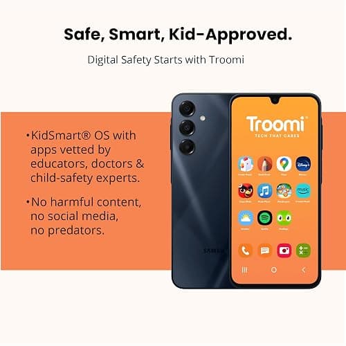 Troomi Phone for Kids and Teens – Galaxy A16 – Parental Controls, GPS Tracking, Text Monitoring & Content Filtering, 10,000+ Apps – Monthly Service and Activation Required thumbnail 2