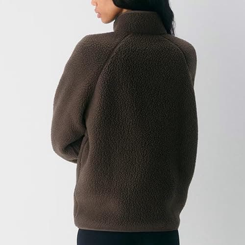 Hixiaohe Womens Fuzzy Fleece Jacket Fall Winter Warm Long Sleeve Sherpa Coats Casual Full Zip Up Outerwear with Pockets thumbnail 2