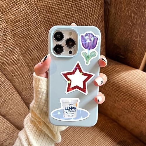 600PCS Aesthetics Stickers, Holographic Aesthetic Stickers for Water Bottles, Y2K Aesthetic Sticker for Laptop Daily Planner Phone Decal Girls Teens thumbnail 5