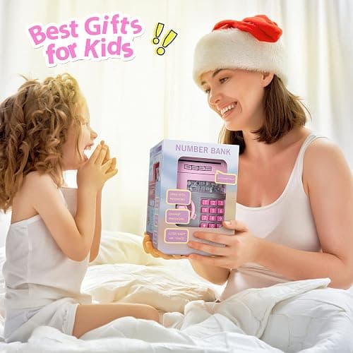 Kids Piggy Bank for Girls - Toys for 5 6 7 8 9 10 Year Old Girl Birthday Gifts - Electronic Piggy Bank ATM Machine Money Safe for Kids Toys Age 6-8-10 thumbnail 7
