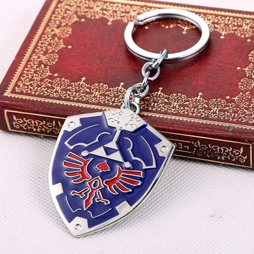 DeltaHalo | Link Shield Keychain Legend of Zelda Keyring |"Thin-Tin" Super Light Weight Metal Keychain (Blue), Small thumbnail 6