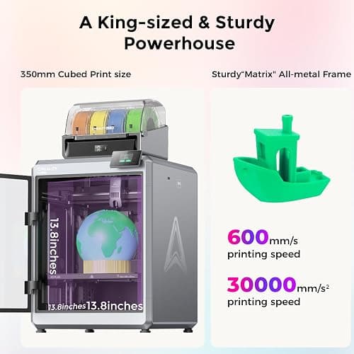 Creality 3D Printer K2 Plus Combo Multi Color 3D Printer with CFS, 16 Color Printing, 600mm/s High Speed, Auto Leveling, Dual AI Cameras, 350×350×350mm Build Volume thumbnail 8