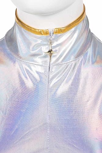 BAEHEU Demon Hunters Rumi Cosplay Costume Idol White Shirt High Neck Crop Tank Top Shorts Gold Belt Halloween Outfit thumbnail 5