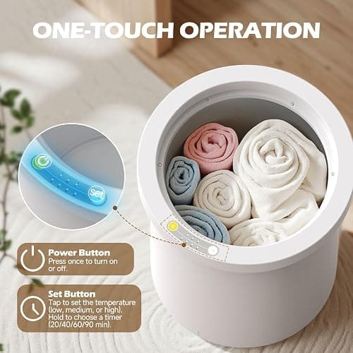 PQH Large Towel Warmers for Bathroom - Fast Heated Blanket Warmer,Fits Up to Two 40"X70" Oversized Towels,Blankets,Bathrobes,Auto Shut-Off Timer,Hot Towel Warmer Bucket for Home SPA thumbnail 5