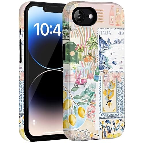 Amzfield Compatible with iPhone 16e/17e Cse, Aesthetic Summer Phone Case Cute Italy Culture Collage for Girl Women, Scratch Resistant Shockproof Protective Girly Case for iPhone 16e for iPhone 17e thumbnail 7
