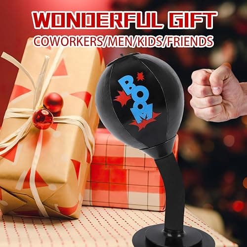 DR.YYDF Desktop Punching Bag, Heavy Duty Stress Relief Boxing Bag, Strong Suction Speed Bag for Office and Home, White Elephant Gift for Boss or Coworker, Anger Management Toys for Men and Friends thumbnail 4