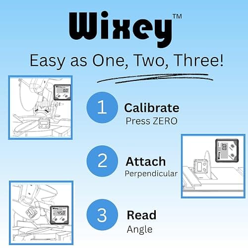 Wixey Digital Angle Gauge with Backlight – Easy-to-Read Magnetic Digital Angle Finder for Table Saw & Miter Saw – Precision Measuring Tools for Woodworking Tasks Like Cutting Bevels & Compound Angles thumbnail 8