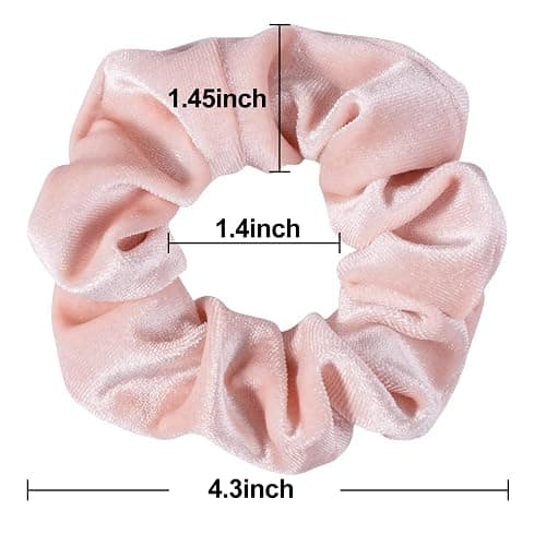 Whaline 12Pcs Blush Theme Scrunchies Velvet Elastics for Women Pink Bobbles Soft Lovers Scrunchy Classic Thick Hair Bands Ties Gifts for Teenage Girls thumbnail 2