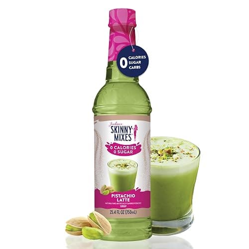 Jordan’s Skinny Mixes Sugar Free Coffee Syrup, Pistachio Coffee Flavoring Syrup, Zero Calorie Drink Mix, Lattes, Baking, Protein Shake or Cocktail, Dairy & Gluten Free, Kosher, 25.4 Fl Oz thumbnail 7
