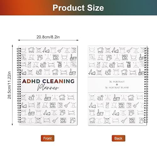 Adhd Cleaning Planner for Adults and Teens Adhd Cleaning and Organizing Planner Cleaning Schedule and Checklist Notebook List Daily Weekly Monthly for Home Chore Chart Adhd Daily Planner thumbnail 2