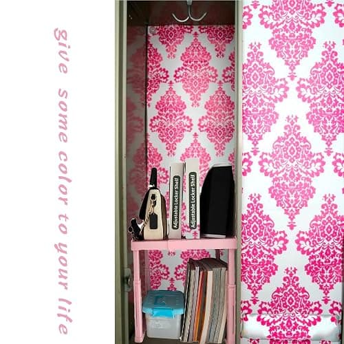 Svartur Adjustable Locker Shelf Pink Height and Width Adjustable Locker Organizer Shelf for School Locker, Stackable Locker Stand Tools for Gym Lockers, Office, Back to School Essentials thumbnail 2