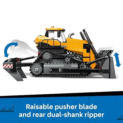 LEGO City Yellow Bulldozer Construction Site Building Toy for Kids, Ages 8+ - Pretend Play Set & Construction-Themed Building Blocks W/Toy Bulldozer Idea for Boys & Girls - 60466 thumbnail 4
