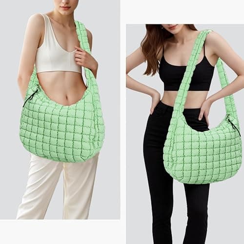 GASSDA Puffer Tote Bag for Women Large Quilted Puffy Lightweight Carryall Crossbody Tote Bag for Women thumbnail 2