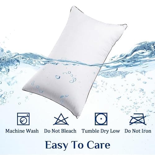 JOLLYVOGUE Pillows Queen Size Set of 2, Cooling and Firm Pillows with Oeko-Tex Certified Down Alternative Filling for Side, Back, and Stomach Sleepers, Hotel Collection thumbnail 7