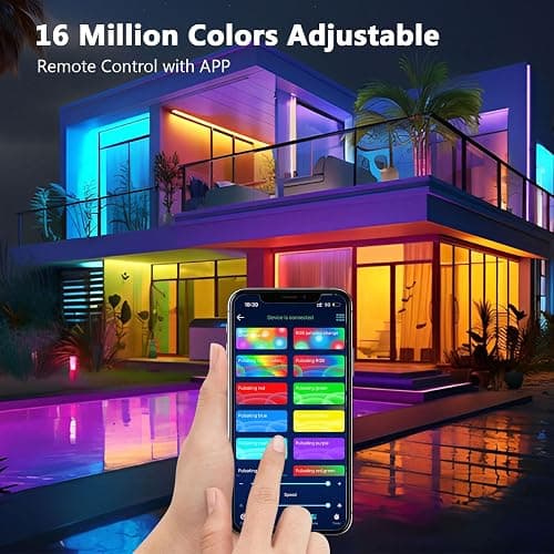 Led Strip Light, 10m Led Lights, Cuttable Led Light Strips with Smart App Control Remote, Music Sync Colour Changing RGB Led Strip Lights for Room Decoration - 10M thumbnail 6
