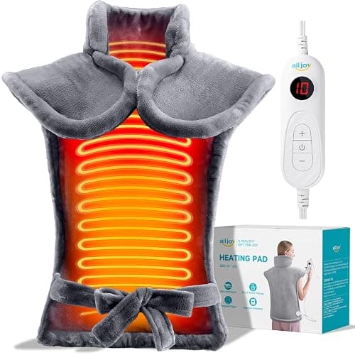 Heating Pad for Back Pain Relief, 24"x33" Weighted Heating Pad for Neck and Shoulder, Neck Heating Pad Fast-Heating with 6 Settings, Auto Shut-Off Full Body Heating Pad, Gifts for Women-Washable - Image 1