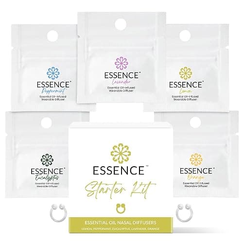 Essence Nasal Diffuser Starter Kit – Essential Oil Silicone Nose Ring Inhalers for Beginners – Wearable Aromatherapy Bundle for Relaxation, Energy & Breathing Support - Image 1